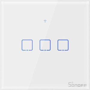 Sonoff T0US/Uk Tx Wifi Smart Muur Lichtschakelaar Timer 1/2/3 Gang Ondersteuning Voice/App/ touch Control Werkt Met Alexa Google Thuis