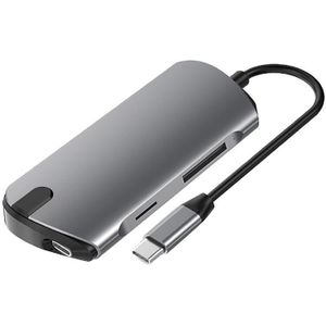 7 In 1 Usb C Hub /Type C Data Hub Met 7-Poort 4 Usb 3.0 + Tf + Sd + Type C Pd Poorten Smart Hub
