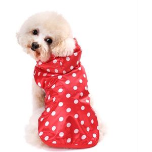 PAWZRoad Hond Leuke Regenjas met Pakket Dot Jas waterdichte Jas 4 Grootte Rood/Blauw Beschikbaar Huisdier Kleding Hond Kat kleding