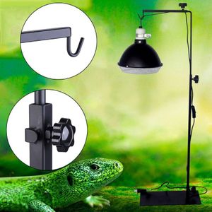 Klimmen Reptiel Verwarming Lamp Stand Hagedis Schildpad Verstelbare Metalen Vloerlamp Beugel Drogen Cover Rack C42