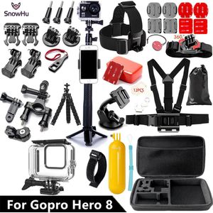 Snowhu Voor Gopro Hero 8 Zwart Set 45M Onderwater Waterproof Case Camera Duiken Behuizing Mount Voor Gopro Accessoire GS93