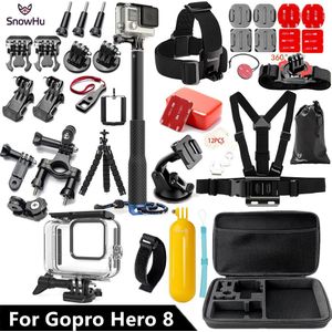 Snowhu Voor Gopro Hero 8 Zwart Set 45M Onderwater Waterproof Case Camera Duiken Behuizing Mount Voor Gopro Accessoire GS93