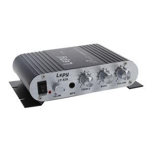 Lepy 200W 12V Hi-Fi Versterker Amp Stereo Booster Voor Auto Motorfiets Radio MP3