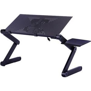 Aluminium Laptop Stand Draagbare Ergonomisch Verstelbare Vouwen Notebook Pc Bureau Met Warmteafvoer Ventilator Voor Laptop Bed Tafel