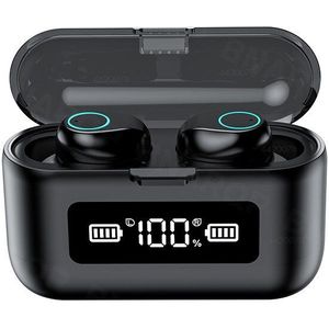 Tws Bluetooth Oortelefoon Met 2000Mah Opladen Case Led Display Draadloze Hoofdtelefoon Headsets Waterdichte Oordopjes Met Microfoons