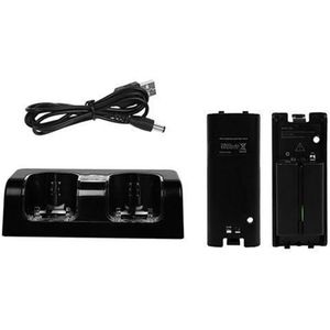 Voor Nintend WII Remote Controller Charger Opladen Dock Station + 2 Batterijen Game Accessoires