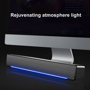 Njsj Soundbar, Maboo Usb Powered Sound Bar Speakers Voor Computer Desktop Laptop Pc, Zwart (Usb)