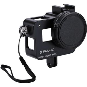 PULUZ Behuizing Case Voor GoPro HERO 7/6/5 Zwart Harde Beschermende Kooi + 52mm UV Lens shell Voor Go Pro Hero ) camera Accessoires