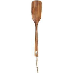 Houten Spatel Voor Koken, aoosy 13.3 Inches Lange Steel Vierkante Kop Premium Acacia Houten Keukengerei Set Voor Pan Wok