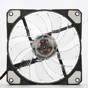 120 Mm Led Ultra Stille Computer Pc Case Fan 15 Leds 12V Met Rubber Rustig Molex Connector Geïnstalleerd fan