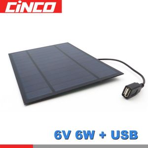 6 V 6Watt breiden draad Zonnepaneel Polykristallijne USB DIY Acculader Kleine Mini Zonnecel kabel speelgoed 6W 6 V Volt W Watt