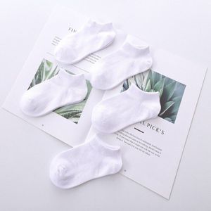 5 Paren/pak Baby Witte Sokken Kid Korte Lente Stijl Stevige Dunne Zachte Sokken Voor Jongens Meisjes Kleding Accessoires