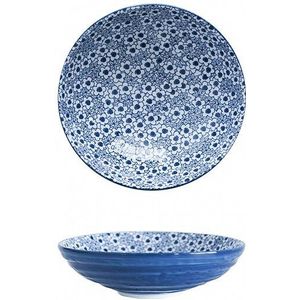 1Pc Japanse Kom Ramen Noodle Kom Blauw En Wit Keramiek Servies Salade Rijst Fruit Soepkom 6.5/7.5/8.5 Inch