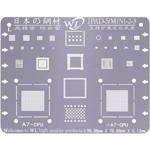 WL BGA Reballing Stencil Kit 0.12mm Dikte Tin Mesh Soldeer Template voor iPad 2/3/4 5 6 Air 1 2 Mini 1 2 3 4 Pro
