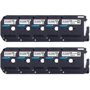 12mm Zwart op helder MK131 Labeltapes Compatibel Brother p-touch Printer lint cassette M-K231 MK-231 mk231 m231 voor brother