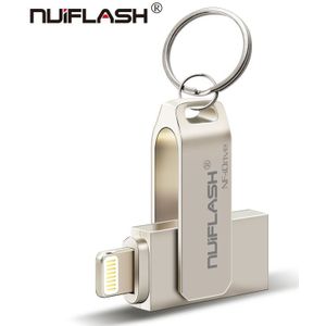 Metalen Usb Flash Drive 128Gb Otg Pen Drive 32Gb 64Gb Usb 2.0 Flash Disk Voor Iphone X/8 Plus/8/7 Plus Usb Memory Stick