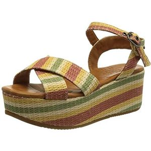 Shabbies Amsterdam Damessandalen Shs1098, Stripe Cherry, 40 EU