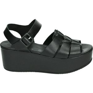 Shabbies Shs1109 damessandalen, zwart, 37 EU
