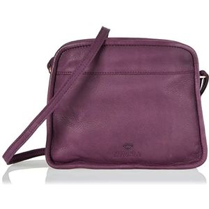 Fred de la Bretoniere Women's FRB0413 Crossbody Soft Grain Leather Bag, aubergine