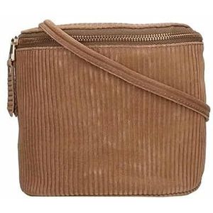 Fred de la Bretoniere Dames FRB0243 Crossbody Printed Suede Bag, beige