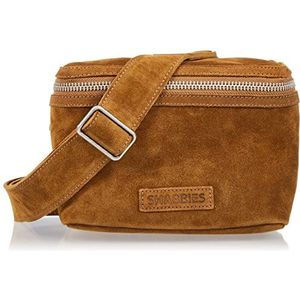 Shabbies Amsterdam SHB0352 Crossbody Waxed Suede, warm bruin, Warm bruin., Small
