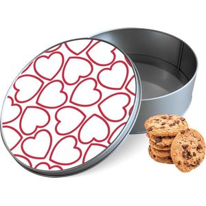 Koektrommel Hartjes Rond - Bewaarblik 15x15x5 cm