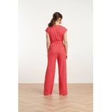 Smashed Lemon - 25039 - Jumpsuit - Roze/Rood - 80% Rayon