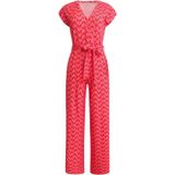 Smashed Lemon - 25039 - Jumpsuit - Roze/Rood - 80% Rayon
