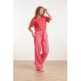 Smashed Lemon - T-shirt - Rood - Katoen - Dames