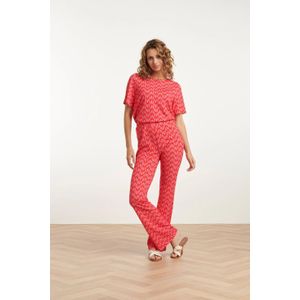 Smashed Lemon 25041 flared leggings met schelpenprint |