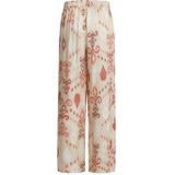 Smashed Lemon - Flowy Aztec Print Broek - Zand/Nude Roze - 100% Rayon Ecovero