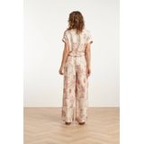 Smashed Lemon - Flowy Aztec Print Broek - Zand/Nude Roze - 100% Rayon Ecovero