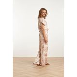 Smashed Lemon - Flowy Aztec Print Broek - Zand/Nude Roze - 100% Rayon Ecovero