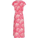Smashed Lemon - Dames Midi Jurk - Roze/Wit - 80% Viscose
