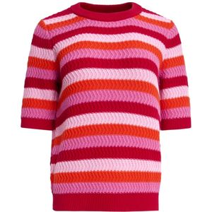 Smashed Lemon - 25110 - Gebreide Trui - Rood Roze Oranje - Katoen