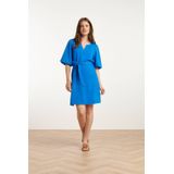 Smashed Lemon 25152 balloon sleeve kort jurkkobalt |