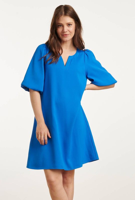 Smashed Lemon 25152 balloon sleeve kort jurkkobalt |