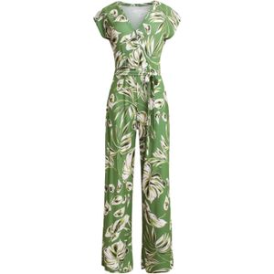 Smashed Lemon - 25160 - Jumpsuit - Groen - Leaf Print - Stretch