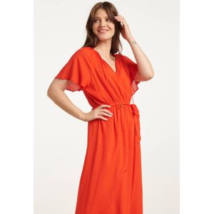 Smashed Lemon - Midi Jurk - Rood - Viscose