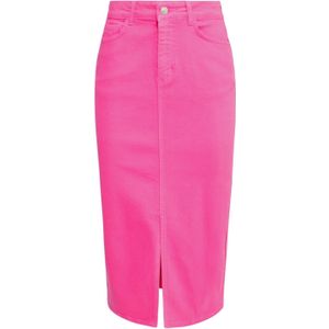 Smashed Lemon - 25205 - Denim Midi Rok - Roze