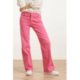 Smashed Lemon - 25207 - Denim Straight Jeans - Roze