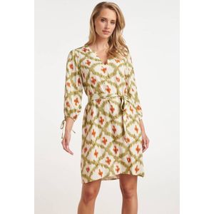 Smashed Lemon - 25355 - Jurk - Aardetinten - Aztec-print