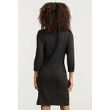 Smashed Lemon Geweven ruittextuur getailleerde jurk |