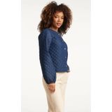 Smashed Lemon Jeansjack van donkerblauw denim |
