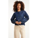 Smashed Lemon Jeansjack van donkerblauw denim |