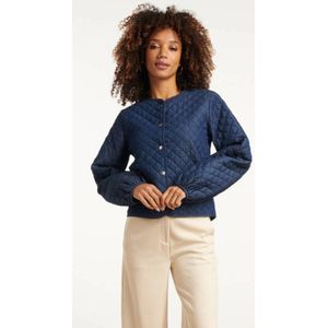 Smashed Lemon Jeansjack van donkerblauw denim |