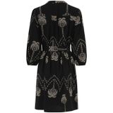 Smashed Lemon - 35087 - Jurk - Zwart - Korte Mouwen - V-halslijn