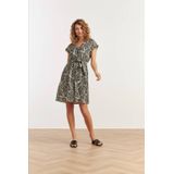 Smashed Lemon - Zomerjurk - Zwart - V-hals - Korte Mouwen