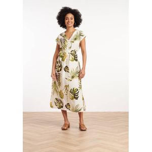 Smashed Lemon - Zomerjurk - Ecru - Midi - Korte Mouwen
