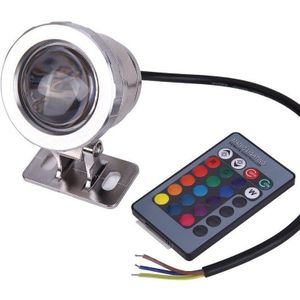 10W Rgb Led Onderwater Licht Fontein Zwembad Vijvers Aquarium Tank Lamp Waterdicht IP65 16 Kleuren Spot Verlichting Met Afstandsbediening controller